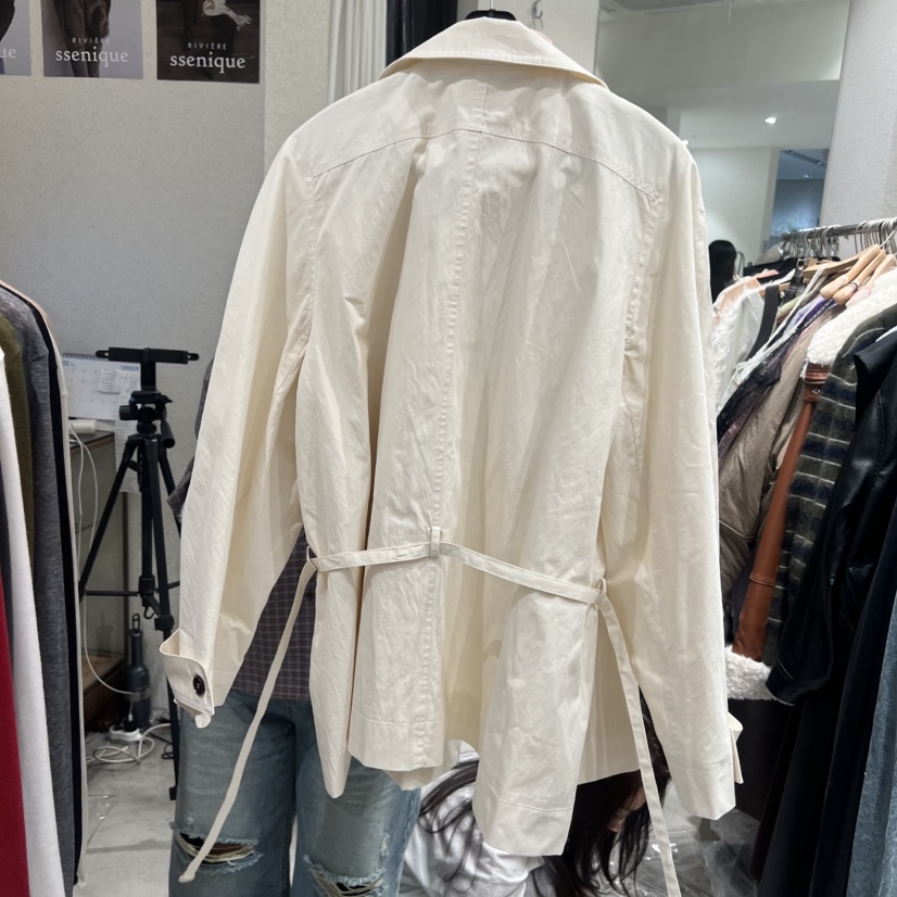 SSEMIENNE韓國直郵女士新款26春夏真品推薦熱賣夾克含腰繩SSENIQUE夾克