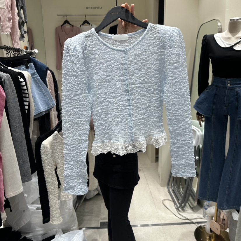 MONOPOLY東大門實拍女裝新品時尚推薦熱賣職業襯衫蕾絲衫MONO_POLY襯衫/蕾絲衫圖色1