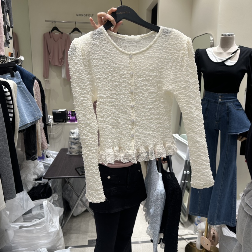 MONOPOLY東大門實拍女裝新品時尚推薦熱賣職業襯衫蕾絲衫MONO_POLY襯衫/蕾絲衫圖色3