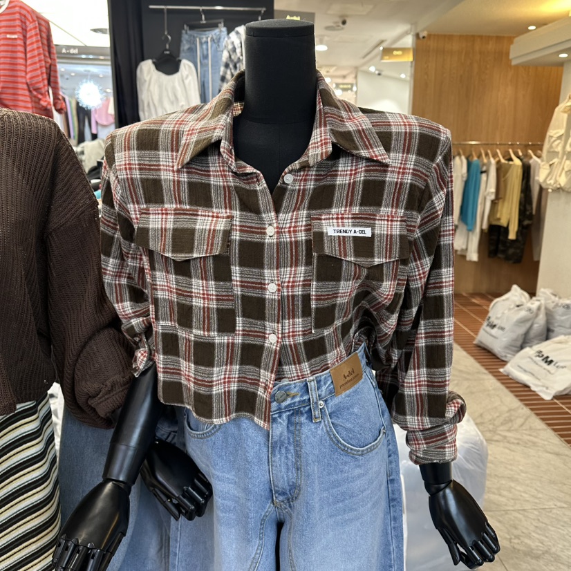 A-DEL韓國代購女士新款26春夏推薦熱賣襯衫蕾絲衫不含內搭A-DEL襯衫/蕾絲衫圖色2