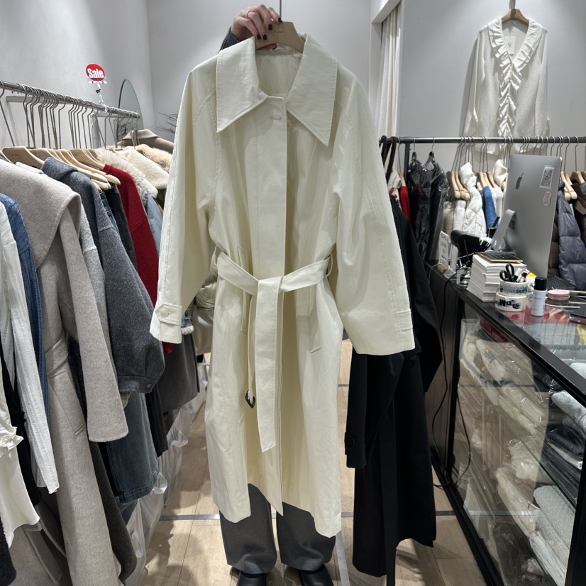 DDAY東大門代購女裝新品真品時尚推薦人氣長款風衣含腰帶DDAY長款風衣圖色1
