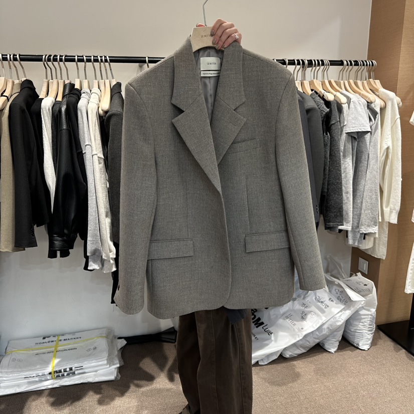 LE BUTTER東大門實拍女裝新品時尚職業人氣推薦夾克羊毛LE BUTTER夾克圖色1