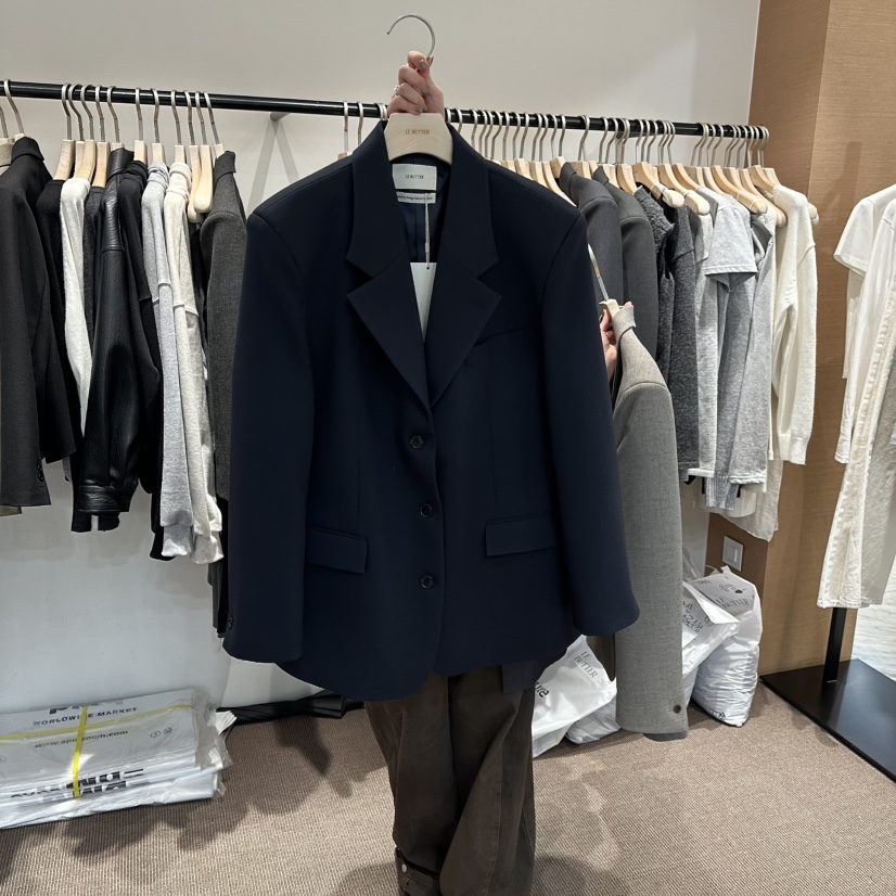 LE BUTTER東大門實拍女裝新品時尚職業人氣推薦夾克羊毛LE BUTTER夾克圖色2黑色