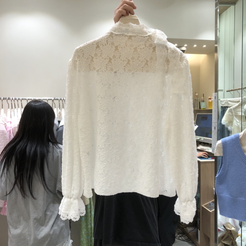 BY FLOW韓國直郵女裝新品人氣熱賣時尚休閑職業襯衫蕾絲衫BY FLOW襯衫/蕾絲衫