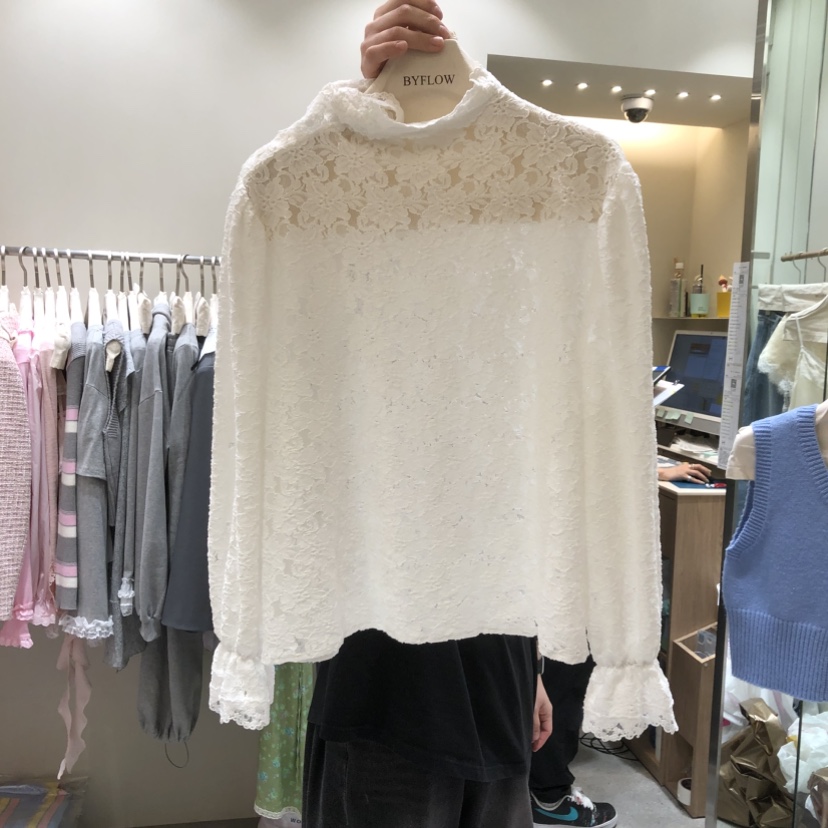 BY FLOW韓國直郵女裝新品人氣熱賣時尚休閑職業襯衫蕾絲衫BY FLOW襯衫/蕾絲衫圖色1