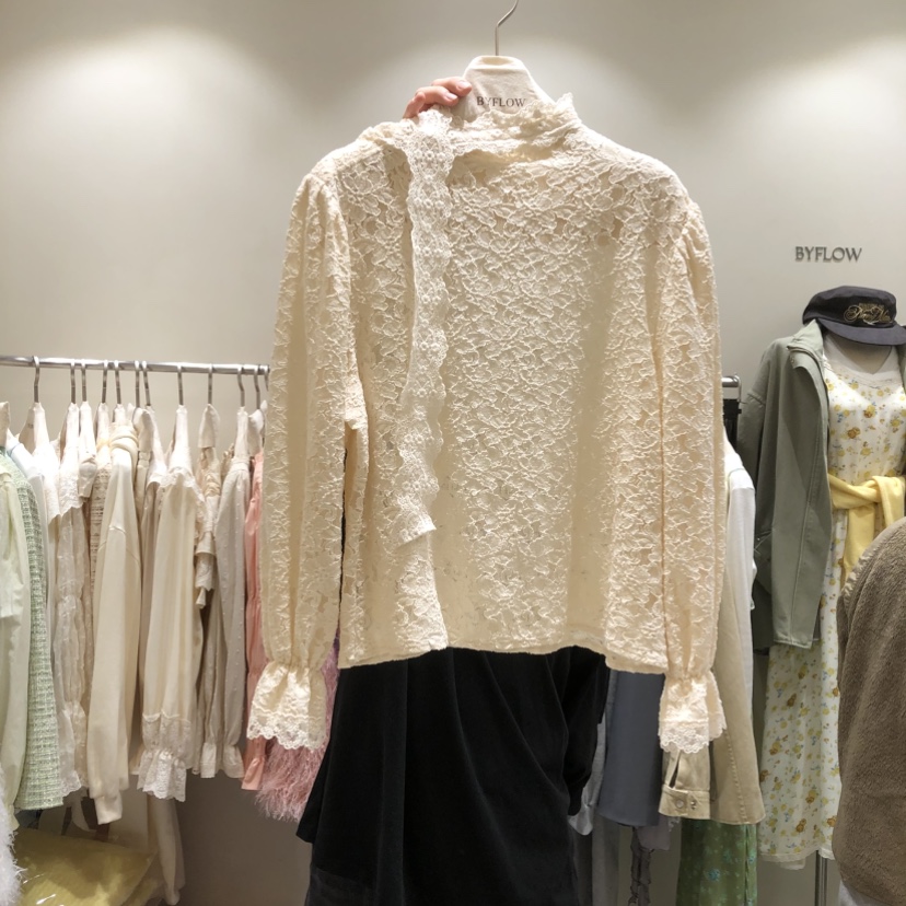 BY FLOW韓國直郵女裝新品人氣熱賣時尚休閑職業襯衫蕾絲衫BY FLOW襯衫/蕾絲衫圖色2