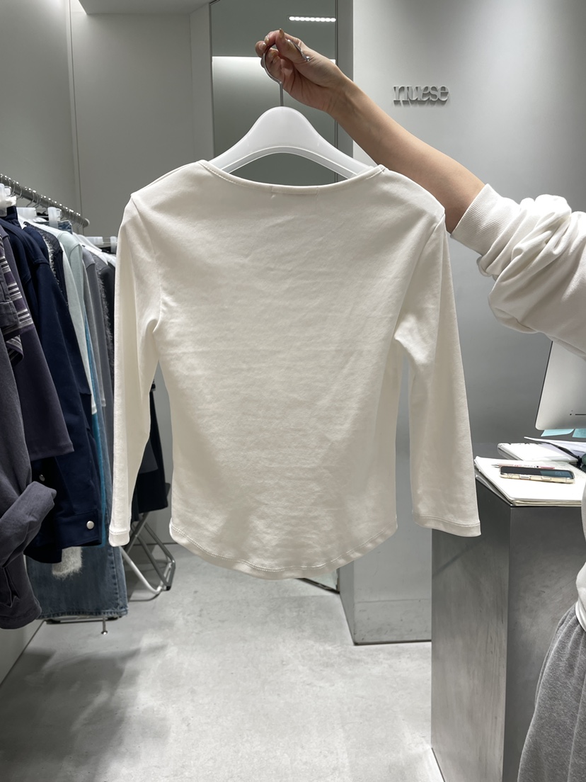 NUESE韓國直郵女裝新款人氣時尚真品休閑職業熱賣長袖T恤NUESE長袖T恤