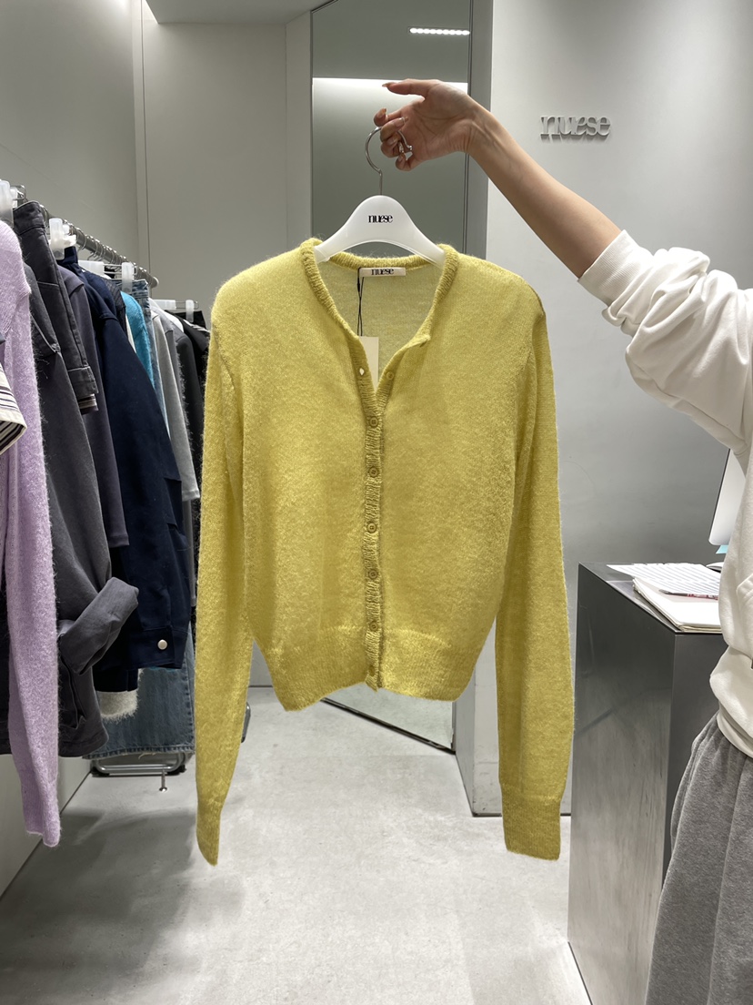 NUESE東大門代購女士新款推薦時尚真品26春夏針織衫馬海毛開衫NUESE針織衫圖色4