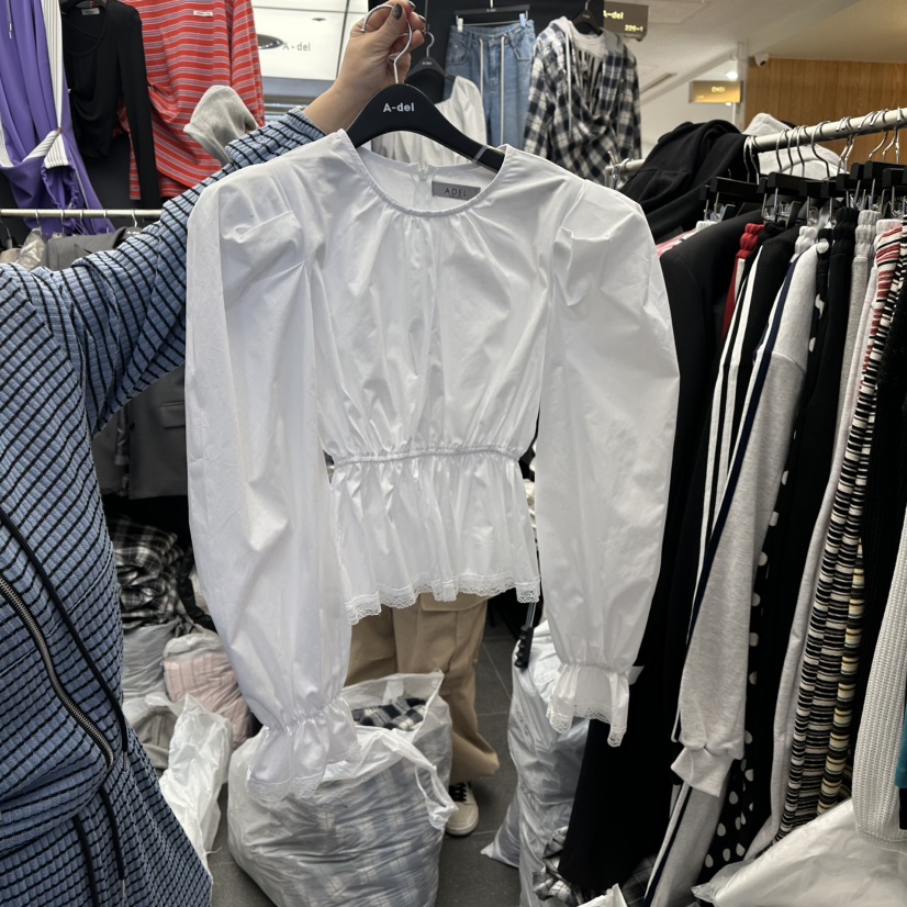 A-DEL東大門直郵女裝新品推薦人氣職業26春夏襯衫蕾絲衫蕾絲A-DEL襯衫/蕾絲衫圖色1