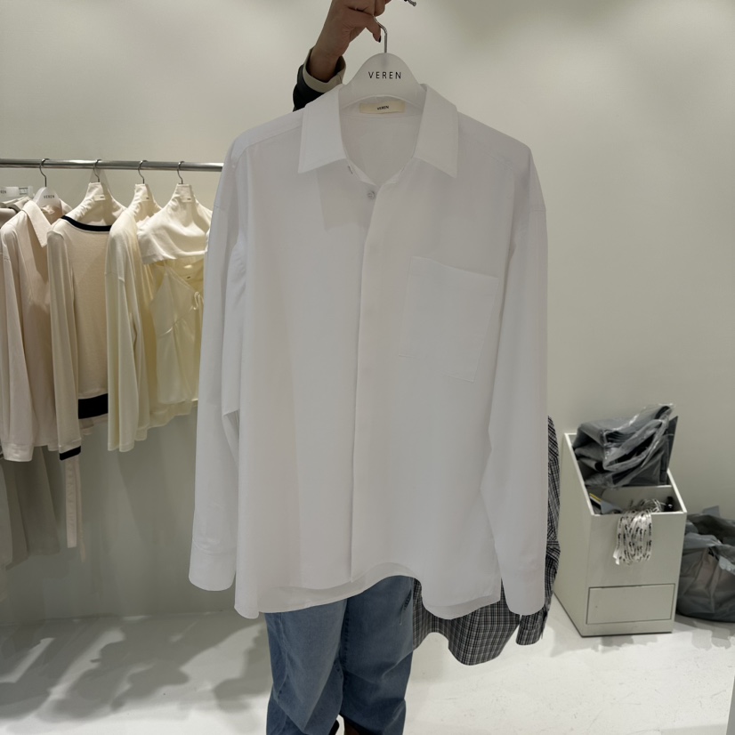 VEREN東大門代購女裝新品時尚26春夏職業休閑人氣襯衫蕾絲衫VEREN襯衫/蕾絲衫圖色1