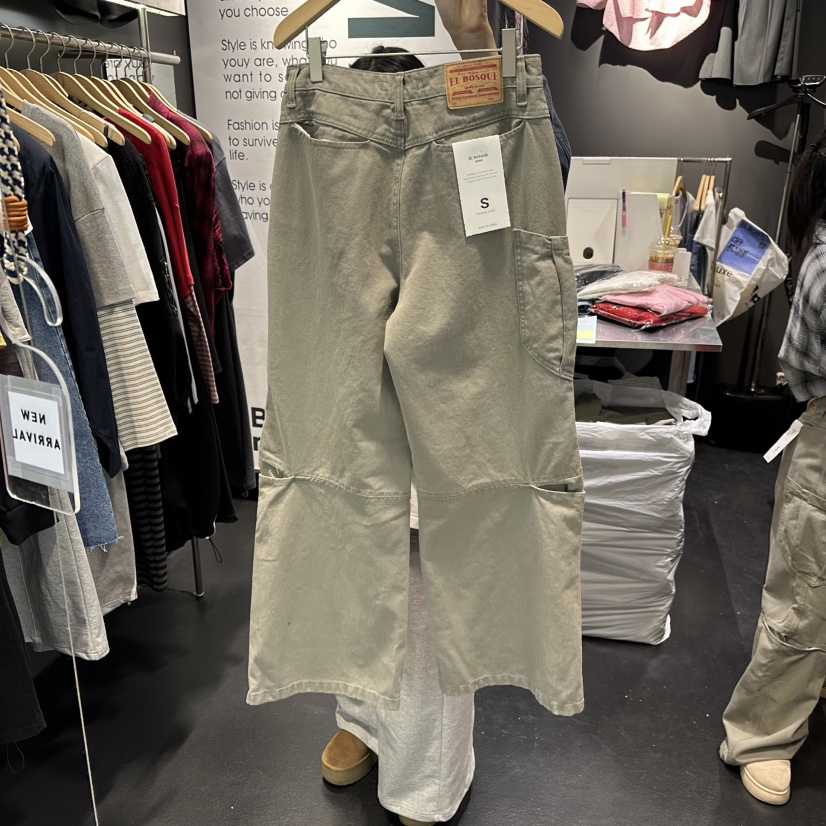 EL BOSQUE東大門實拍女士新品人氣推薦熱賣26春夏休閑褲口袋EL BOSQUE休閑褲