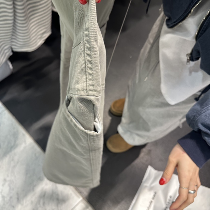 EL BOSQUE東大門實拍女士新品人氣推薦熱賣26春夏休閑褲口袋EL BOSQUE休閑褲