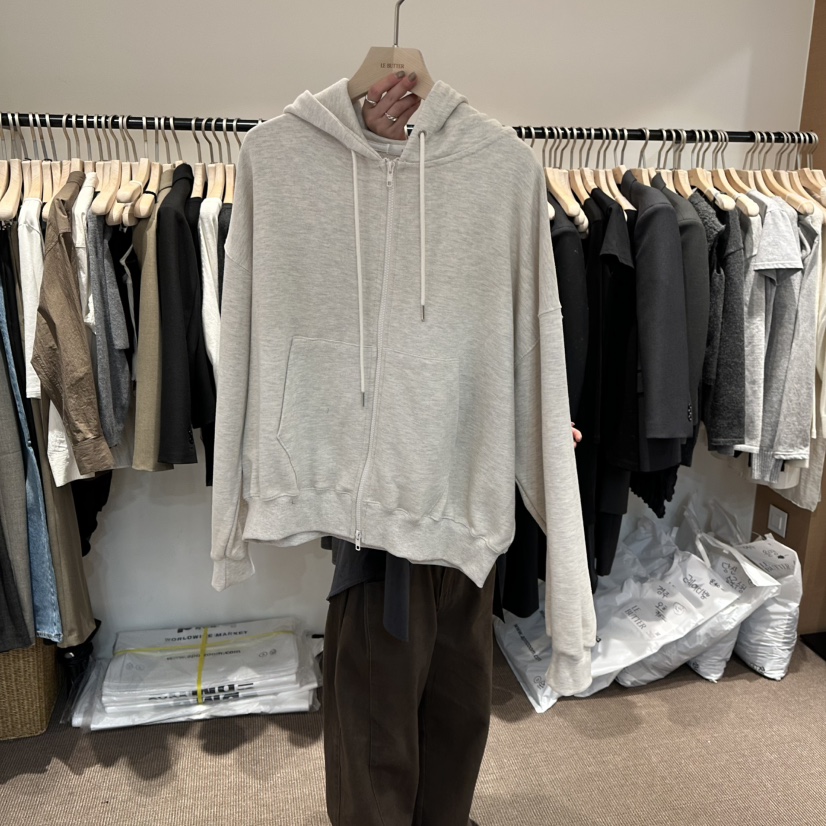 LE BUTTER韓國代購女士新款休閑職業熱賣衛衣連帽拉鏈衫LE BUTTER衛衣圖色1