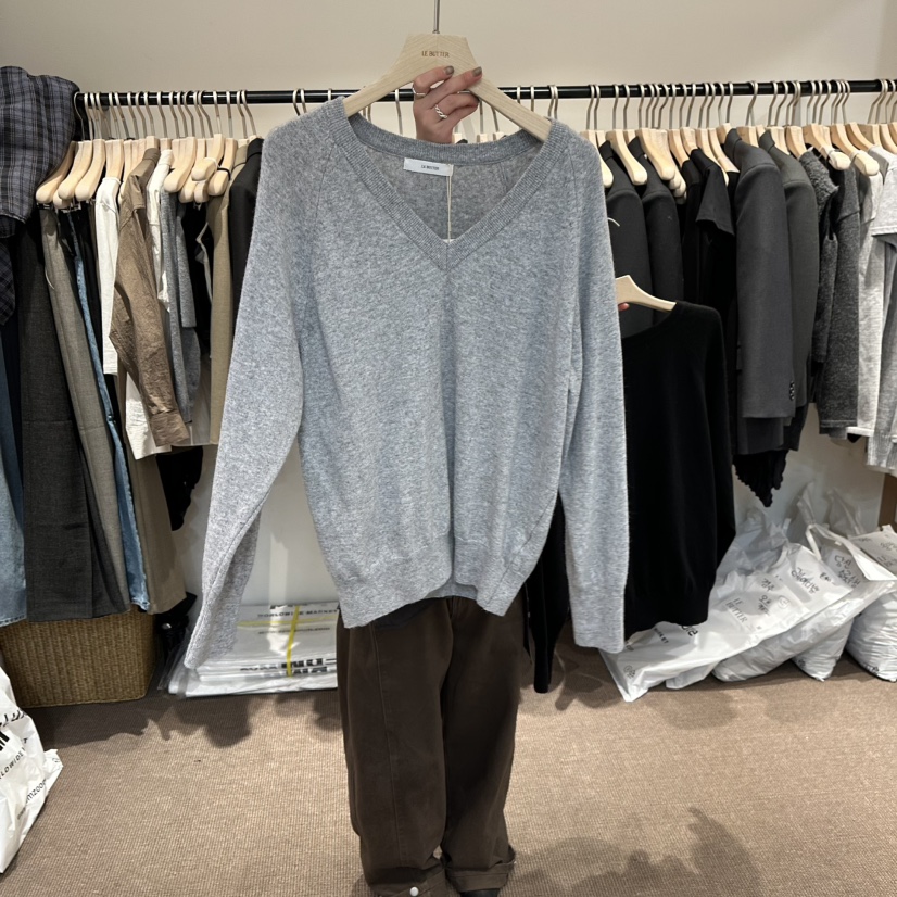 LE BUTTER東大門實拍女裝新品推薦人氣休閑時尚針織衫V領LE BUTTER針織衫圖色3