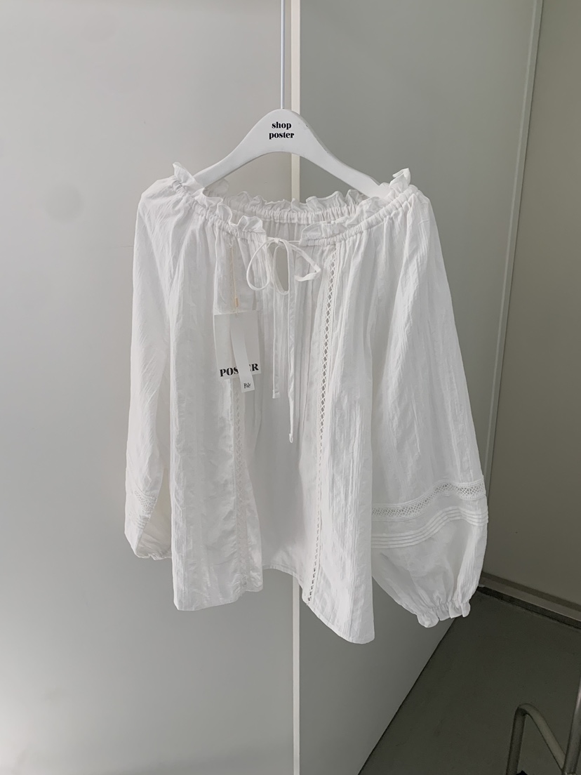 SHOP POSTER韓國直郵女裝新款26春夏休閑真品襯衫蕾絲衫SHOP_POSTER襯衫/蕾絲衫圖色1