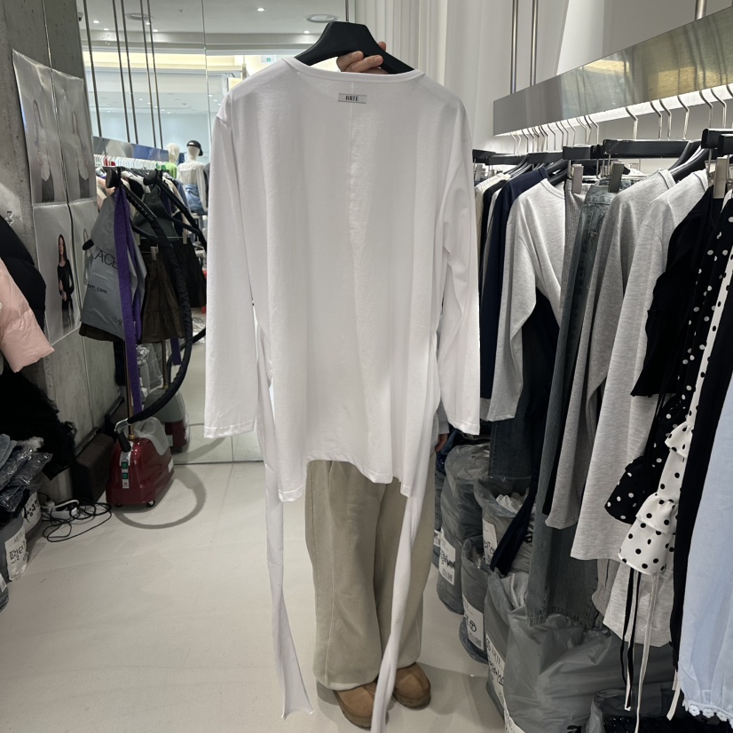 ARTE STUDIO/ATTENTION EDITORIAL韓國代購女裝新品休閑長袖T恤長款ARTE STUDIO/ATTENTION EDITORIAL長袖T恤