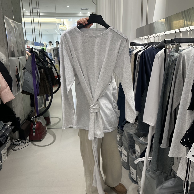 ARTE STUDIO/ATTENTION EDITORIAL韓國代購女裝新品休閑長袖T恤長款ARTE STUDIO/ATTENTION EDITORIAL長袖T恤圖色2