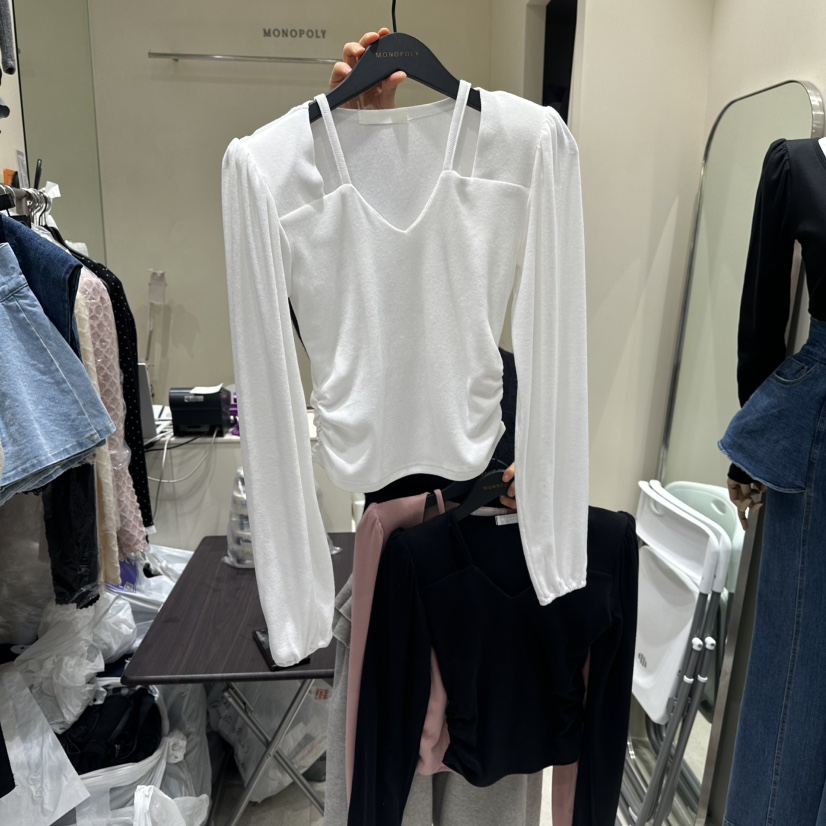 MONOPOLY東大門直郵女裝新款26春夏人氣休閑熱賣推薦長袖T恤MONO_POLY長袖T恤圖色3