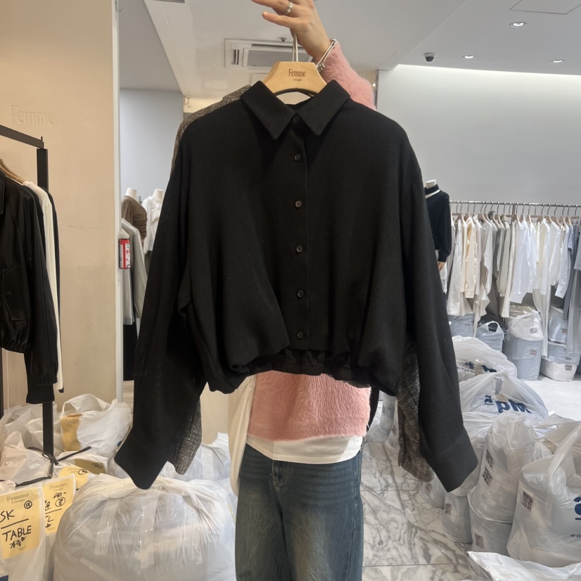 LA MAGIE FEMME東大門代購女士新款時尚休閑襯衫蕾絲衫Lamagie Femme襯衫/蕾絲衫圖色3