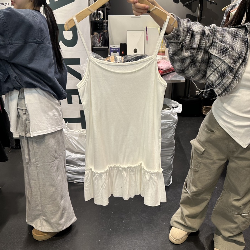 EL BOSQUE東大門實拍女裝新品真品職業26春夏吊帶背心褶皺EL BOSQUE吊帶/背心圖色1