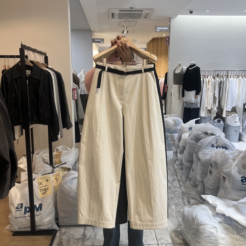 LA MAGIE FEMME韓國代購女裝新款真品推薦休閑褲包含腰帶Lamagie Femme休閑褲圖色2