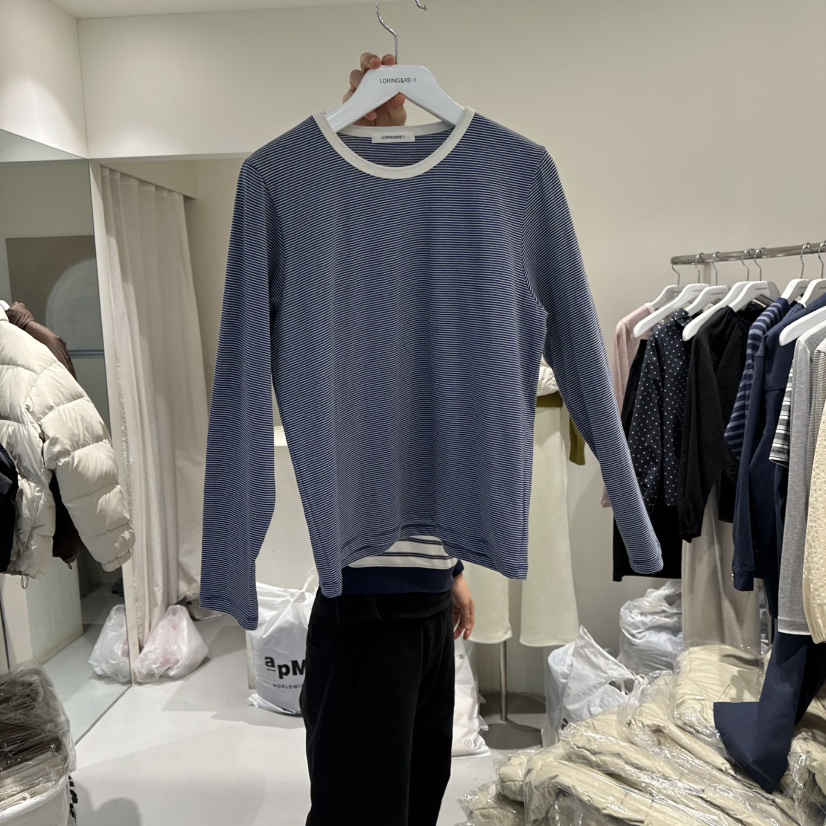 LORING RE I東大門實拍女裝新款推薦時尚人氣休閑長袖T恤LORING RE-I/BARE長袖T恤圖色1