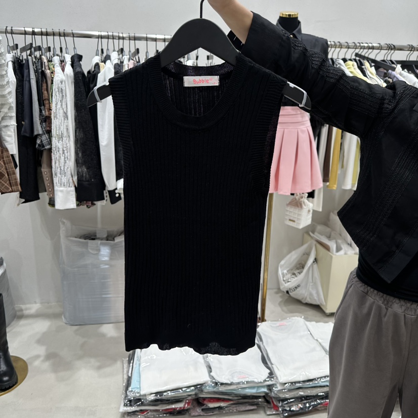 BUBBLE/LOTTIMO東大門代購女士新品人氣時尚吊帶背心圓領BUBBLE/LOTTIMO吊帶/背心圖色2