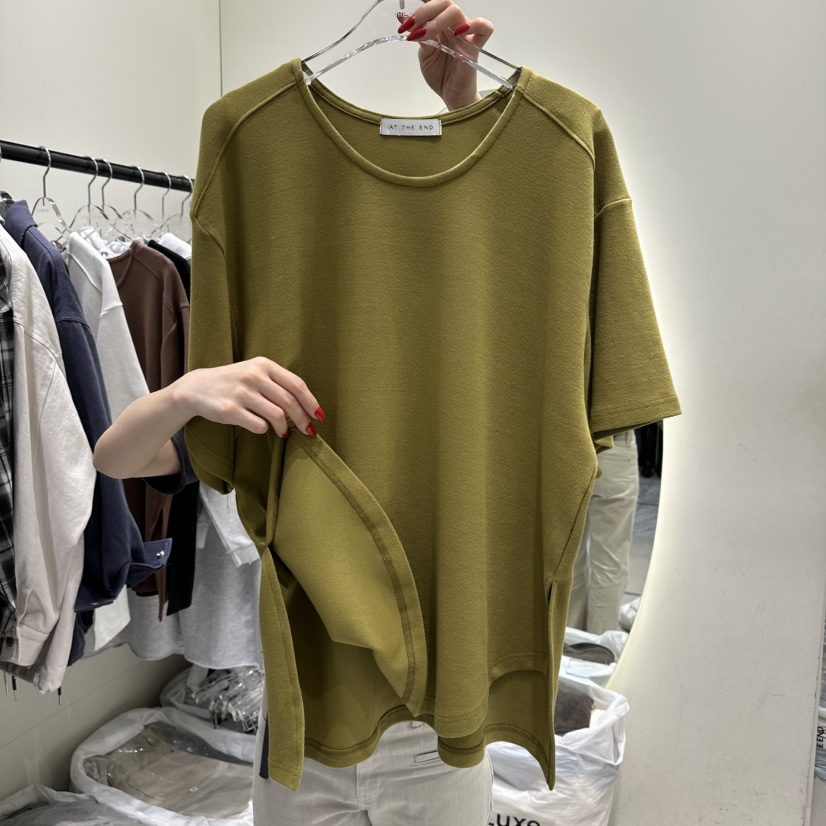 AT THE END東大門實拍女裝新款26春夏職業人氣時尚熱賣T恤AT THE ENDT恤