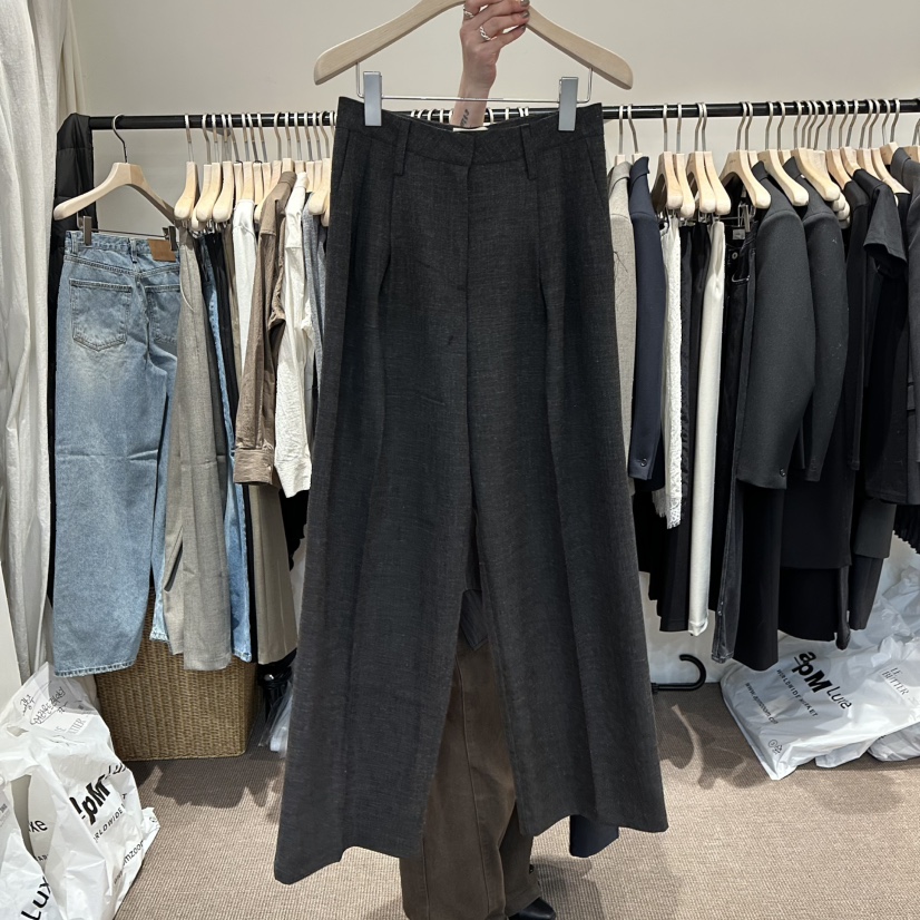 LE BUTTER韓國直郵女士新品推薦職業時尚真品休閑休閑褲LE BUTTER休閑褲圖色2墨色