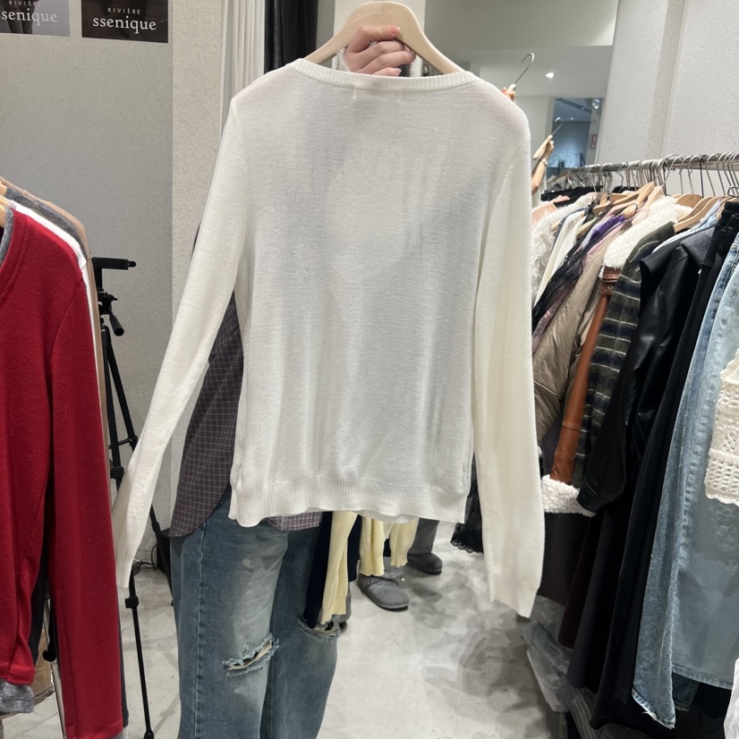 SSEMIENNE東大門直郵女裝新款休閑真品26春夏針織衫假兩件SSENIQUE針織衫