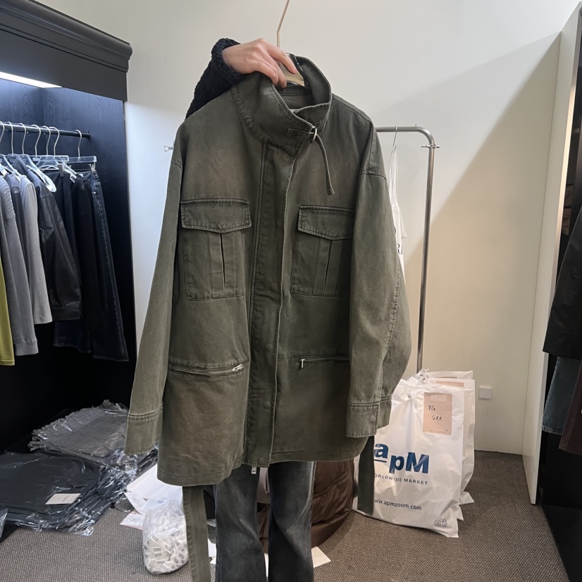 MORE THAN YESTERDAY/LOVE YOU SO MUCH東大門直郵女士新品人氣夾克含腰帶棉質LYSM/MORE THAN YESTERDAY夾克圖色1