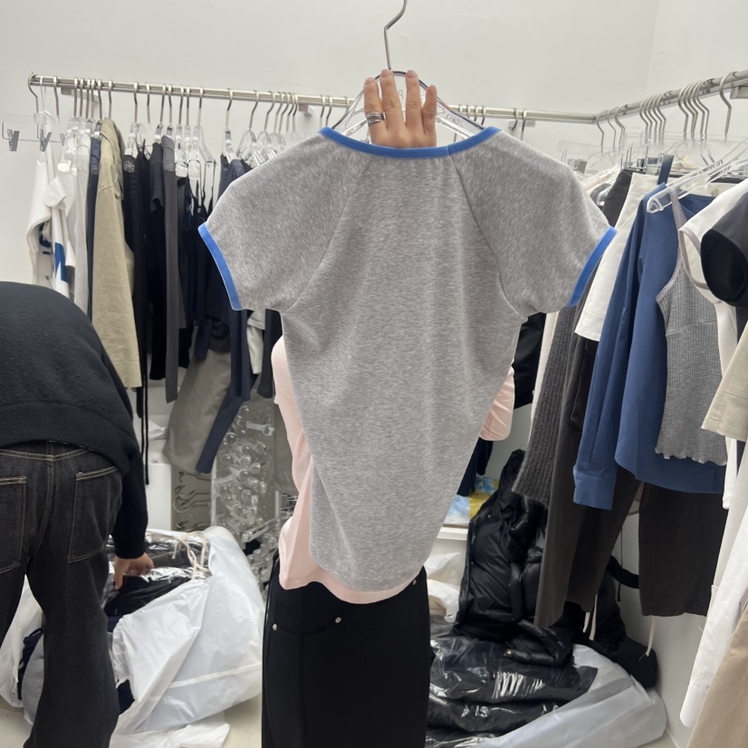 PADO東大門實拍女士新品時尚26春夏推薦人氣職業T恤天鵝絨PADOT恤