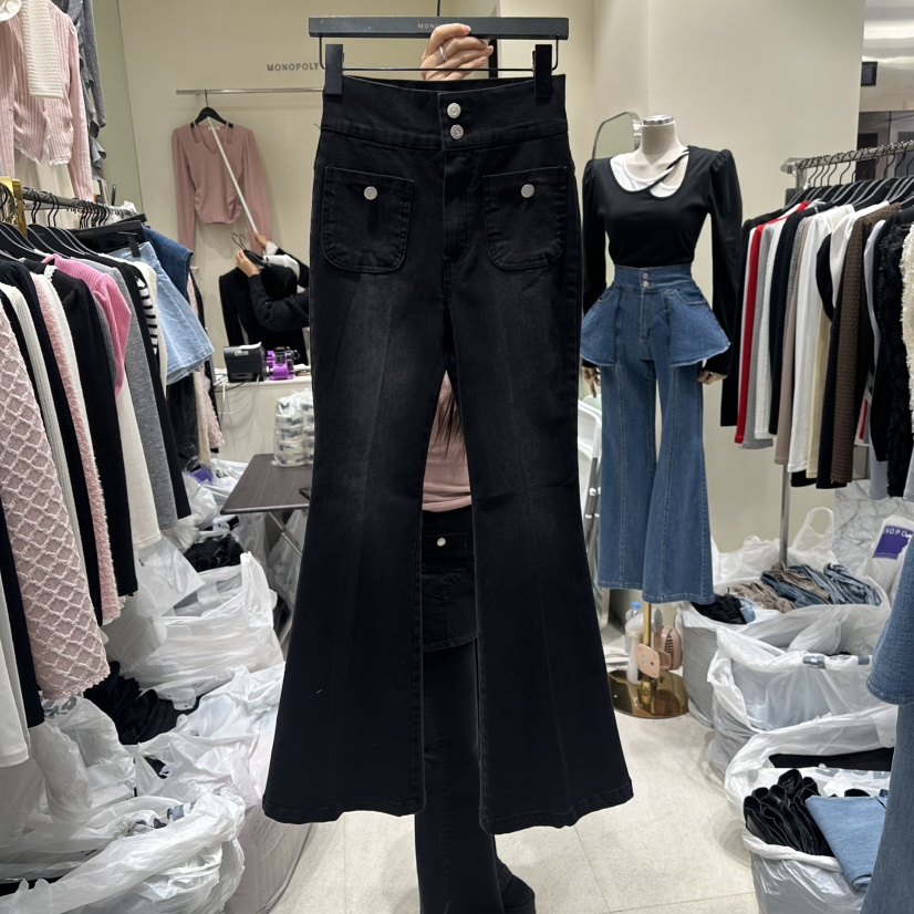 MONOPOLY韓國代購女士新款真品職業熱賣人氣時尚推薦牛仔褲MONO_POLY牛仔褲圖色2
