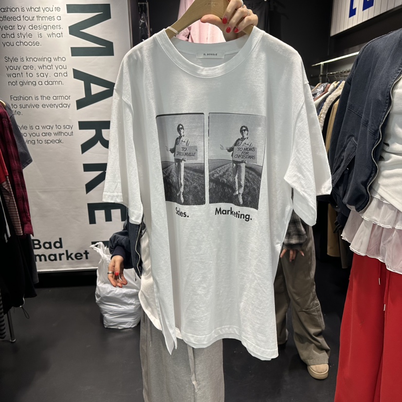 EL BOSQUE東大門直郵女裝新品休閑時尚真品職業熱賣推薦T恤EL BOSQUET恤圖色4