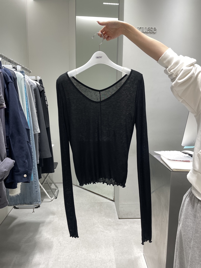 NUESE韓國代購女士新款推薦熱賣休閑真品時尚26春夏長袖T恤NUESE長袖T恤圖色3