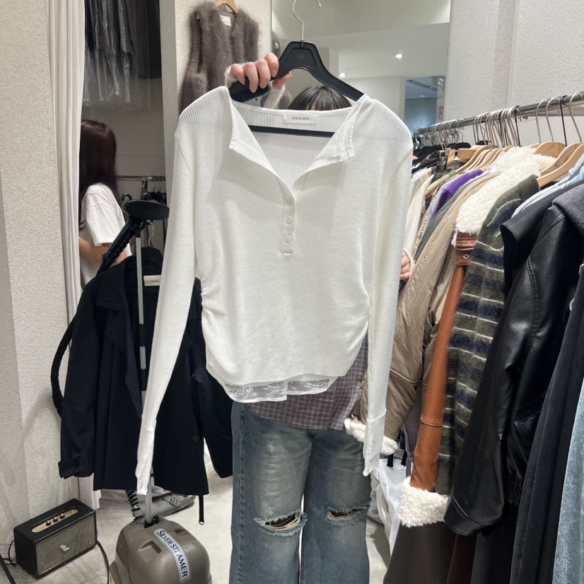 SSEMIENNE東大門直郵女士新品職業人氣推薦26春夏長袖T恤SSENIQUE長袖T恤圖色1