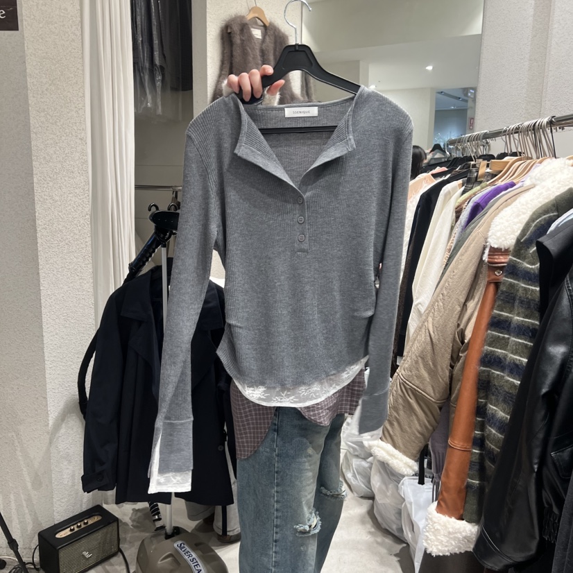 SSEMIENNE東大門直郵女士新品職業人氣推薦26春夏長袖T恤SSENIQUE長袖T恤圖色2