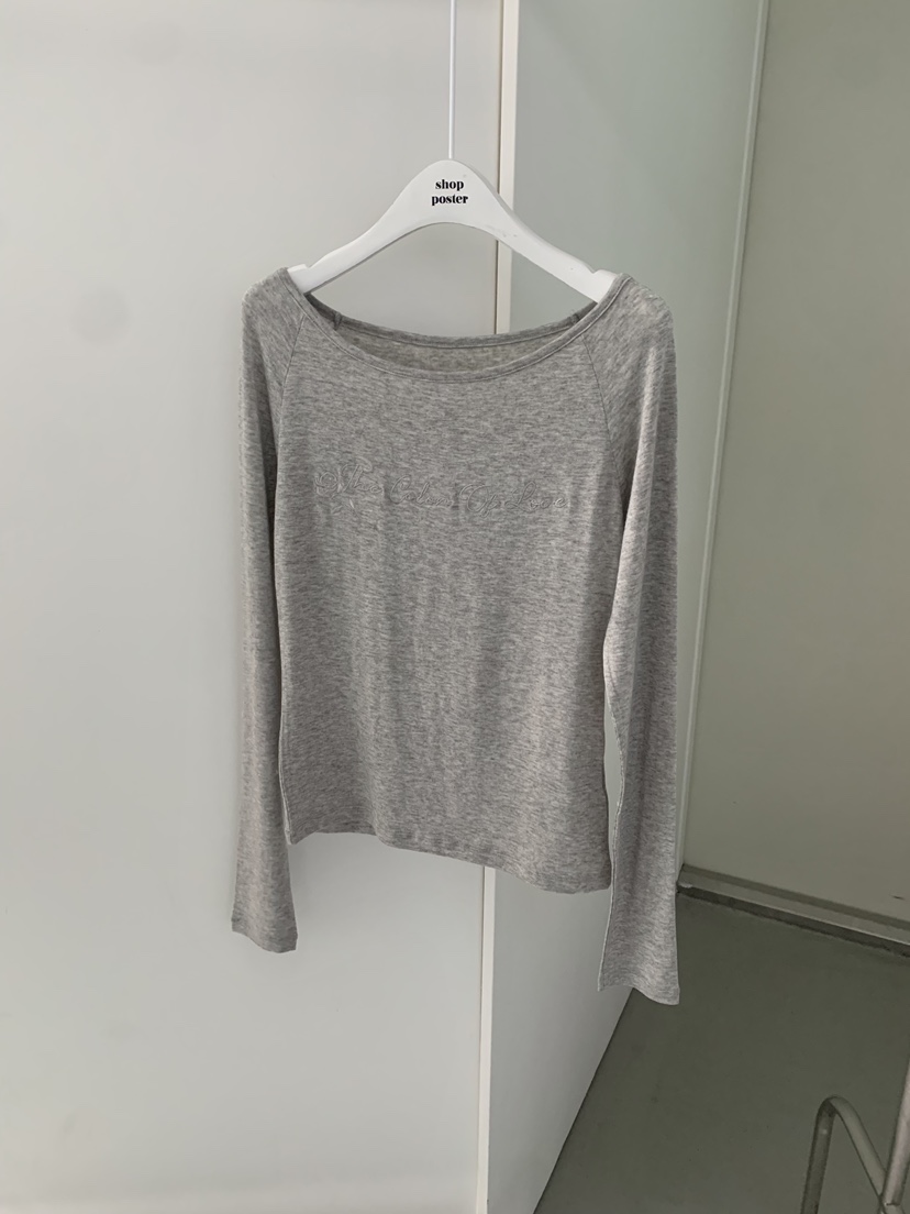 SHOP POSTER東大門直郵女裝新品時尚真品推薦26春夏長袖T恤SHOP_POSTER長袖T恤圖色2