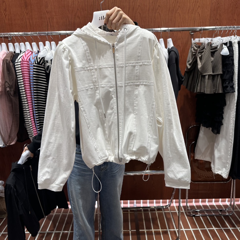 ILLO/MOCI韓國直郵女裝新品時尚熱賣衛衣連帽拉鏈衫流蘇ILLO/MOCI衛衣圖色3