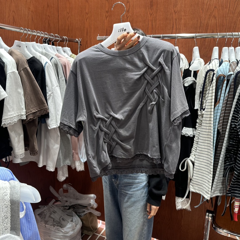 ILLO/MOCI韓國代購女裝新品時尚熱賣人氣推薦休閑職業T恤ILLO/MOCIT恤圖色3