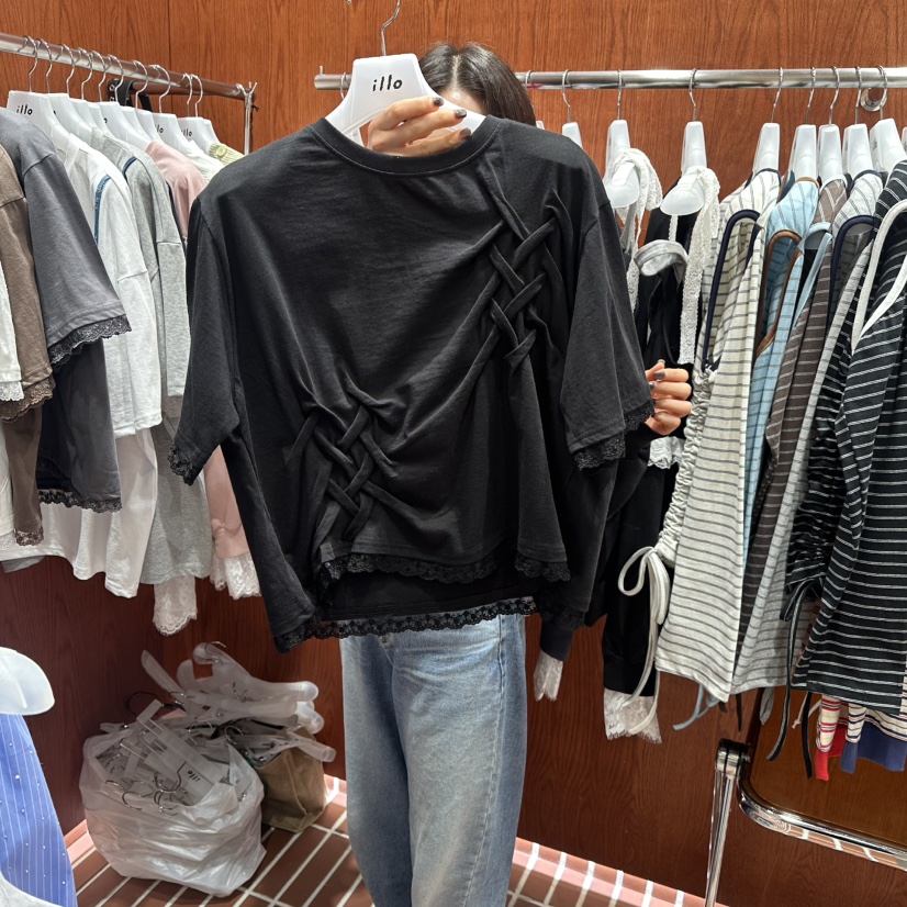 ILLO/MOCI韓國代購女裝新品時尚熱賣人氣推薦休閑職業T恤ILLO/MOCIT恤圖色4