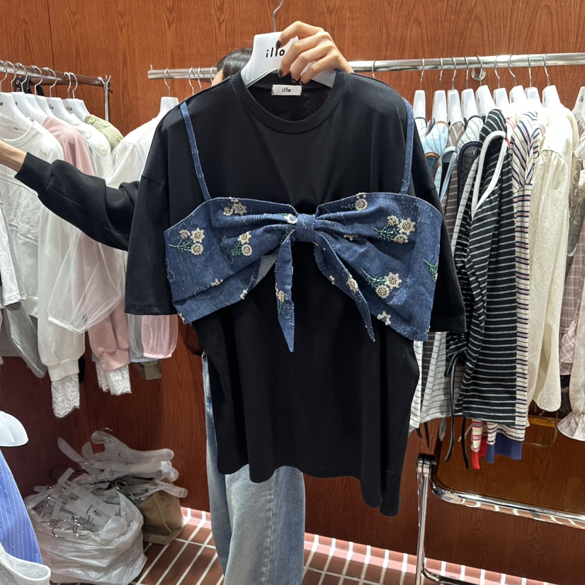 ILLO/MOCI東大門實拍女士新款熱賣職業休閑26春夏T恤假兩件ILLO/MOCIT恤圖色3