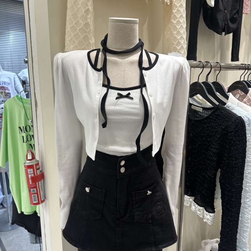 MONOPOLY韓國直郵女裝新款人氣時尚套裝含脖帶兩件套套裝MONO_POLY套裝圖色1