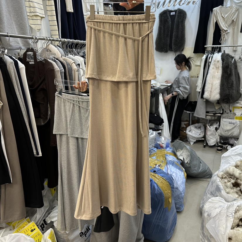 BILLION-L東大門直郵女裝新品人氣休閑真品時尚長裙含腰繩BILLION-L長裙圖色1