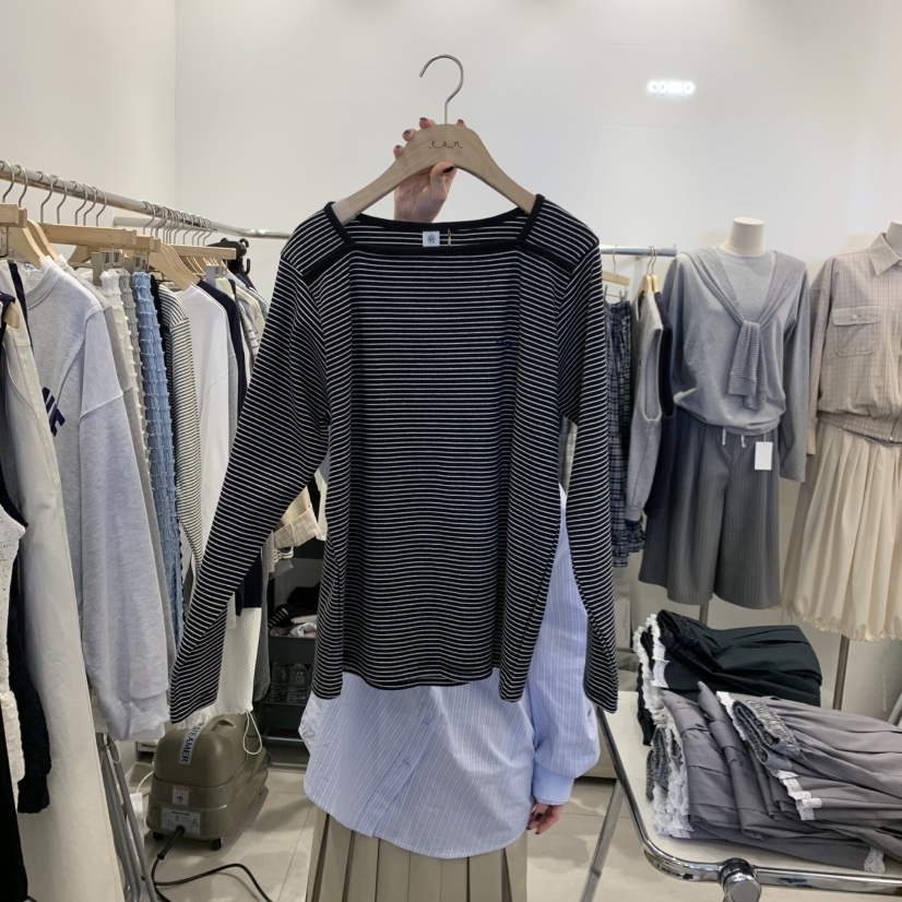 TAN&amp;COMO東大門代購女裝新款時尚推薦真品26春夏長袖T恤tan-COMO長袖T恤圖色2