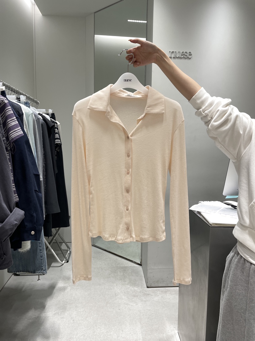 NUESE東大門直郵女士新品熱賣26春夏推薦職業人氣長袖T恤NUESE長袖T恤圖色4