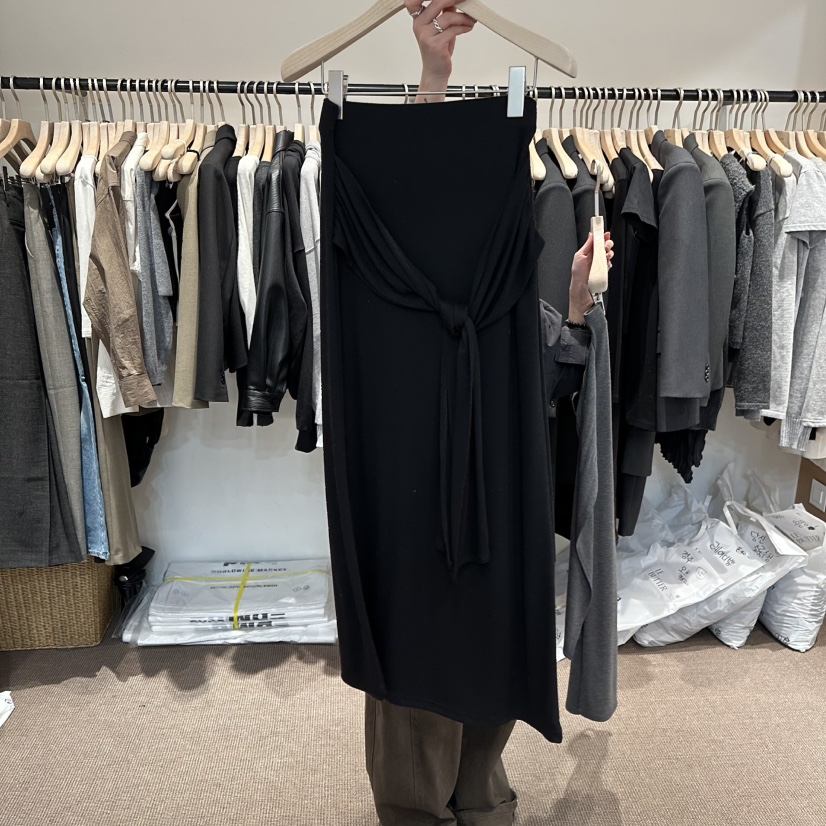 LE BUTTER東大門直郵女士新品人氣熱賣26春夏時尚長裙圍巾LE BUTTER長裙圖色2黑色