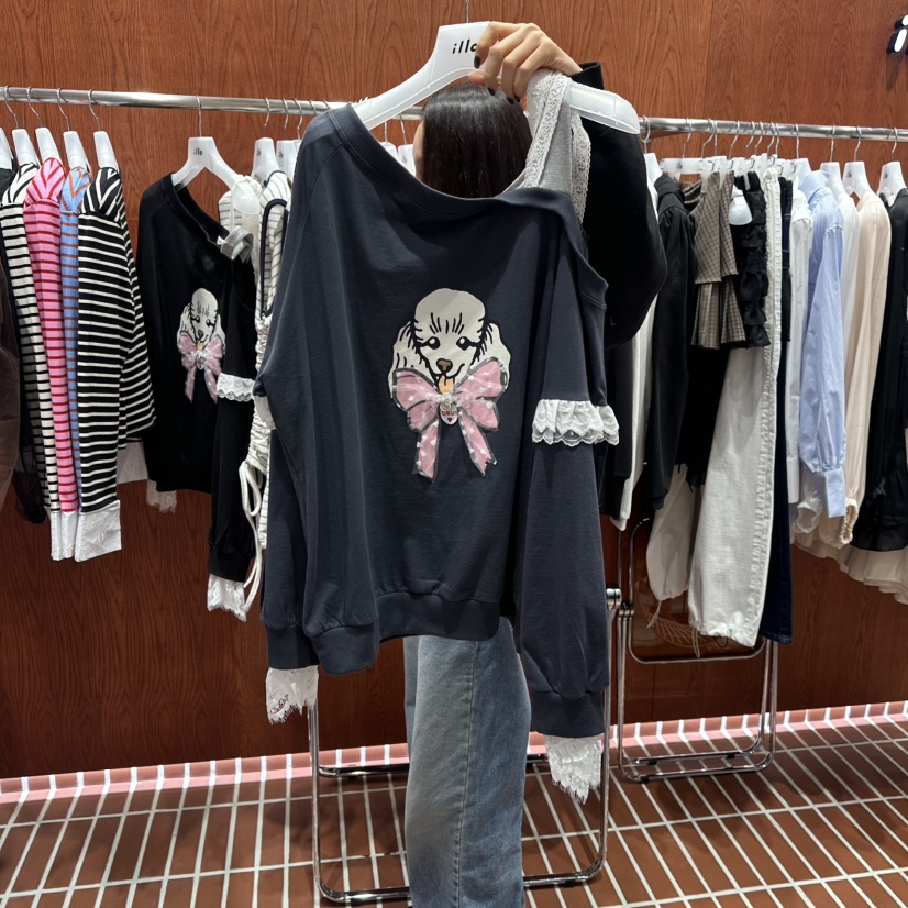 ILLO/MOCI東大門直郵女士新品推薦休閑26春夏真品長袖T恤ILLO/MOCI長袖T恤圖色2深藍色