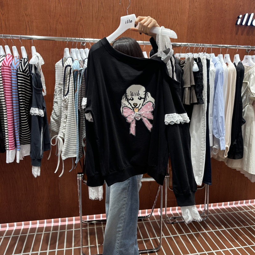 ILLO/MOCI東大門直郵女士新品推薦休閑26春夏真品長袖T恤ILLO/MOCI長袖T恤圖色3黑色