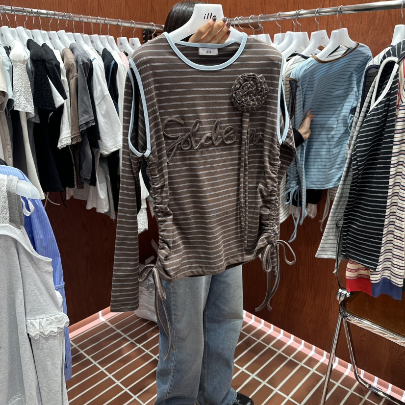 ILLO/MOCI東大門直郵女士新款26春夏職業推薦時尚長袖T恤ILLO/MOCI長袖T恤圖色3